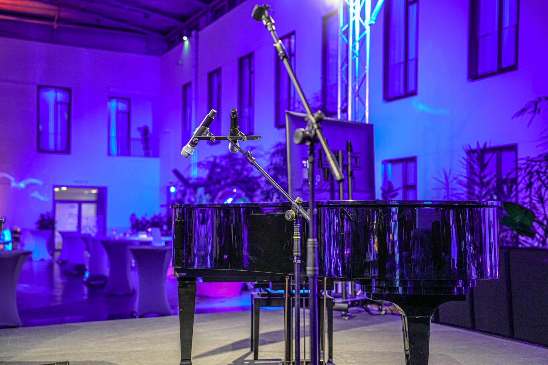 Flügel im ganzen auf der Bühne